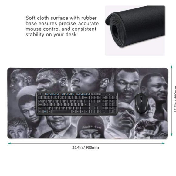 Gaming Mouse Pad with Stitched Edge - Non-Slip Rubber Base Mouse Mat - Picture 3 of 7